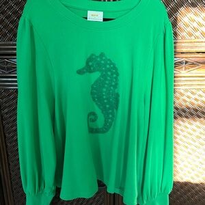 Maeve by Anthropologie Seahorse Sweatshirt/Sweater.